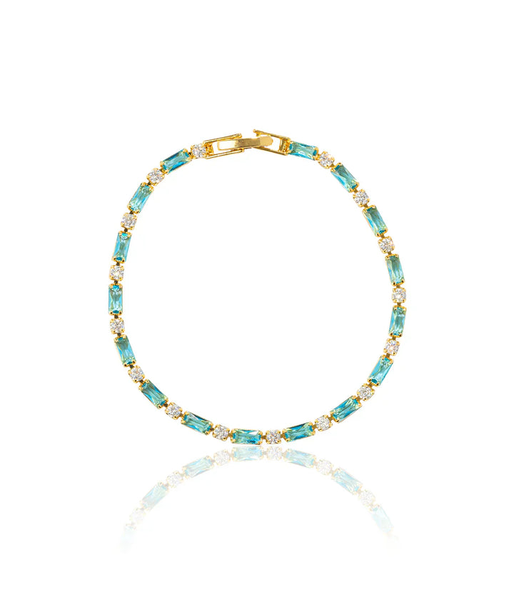 Bracelet en Turquoise Naturelle Or Intemporel