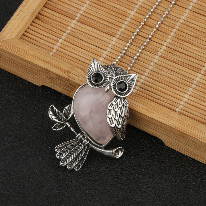 Pendentif en Cristal de Hibou Sagesse