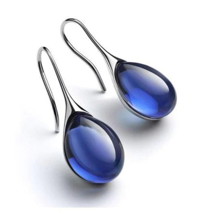 Boucles d'oreilles en cristal en or et en argent