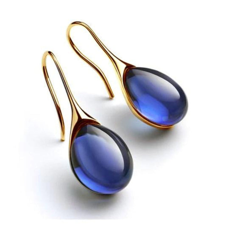 Boucles d'oreilles en cristal en or et en argent