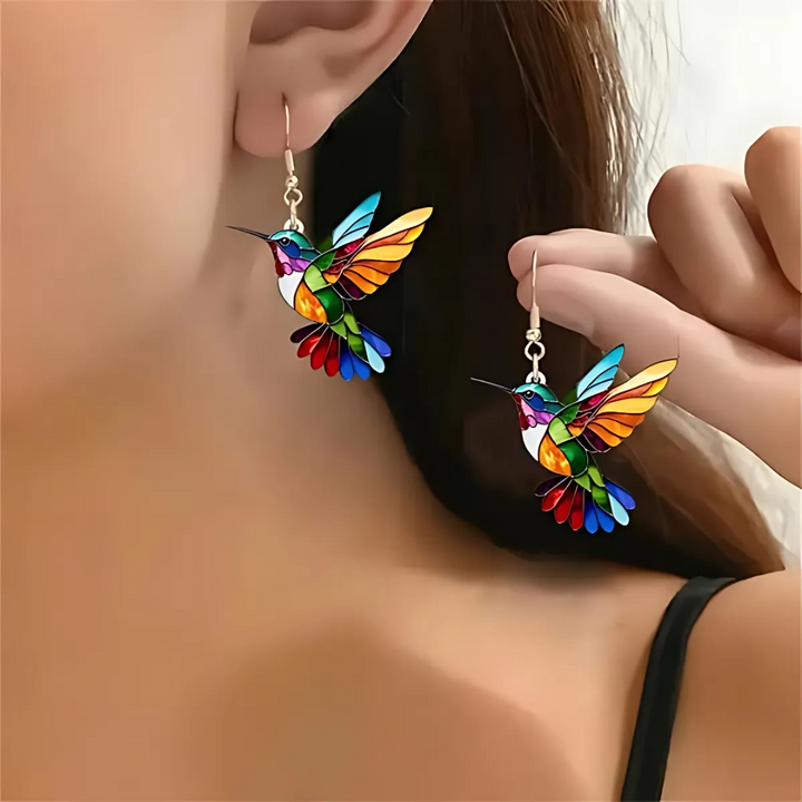 Magnifique collier Colibri avec boucles d'oreilles en bonus – Offre limitée