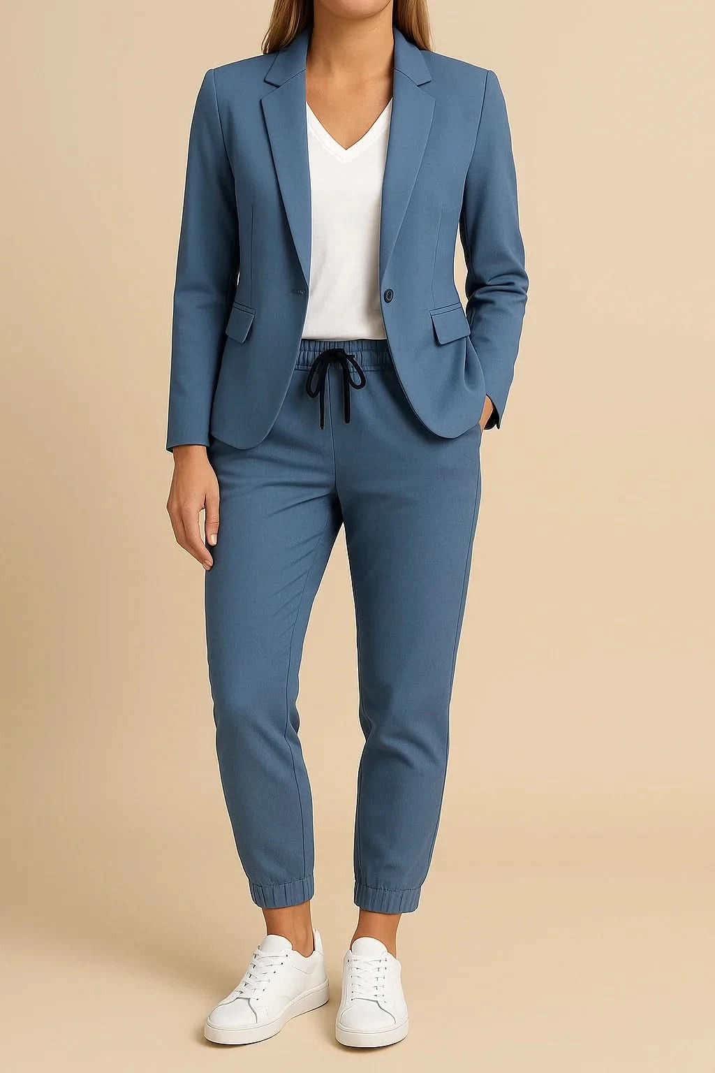 Morgane™ | Marine Ensemble Tailleur Décontracté