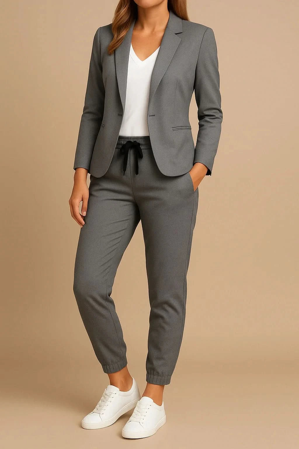Morgane™ | Marine Ensemble Tailleur Décontracté