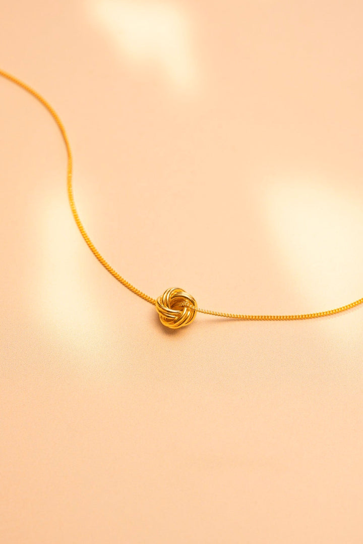 Collier Pendentif Nœud en Or