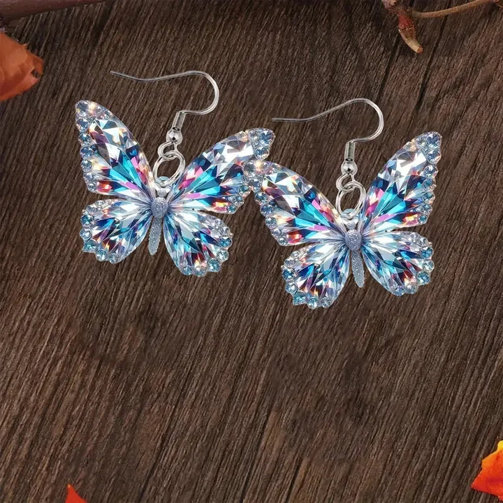 Boucles d'oreilles déclaratives Papillon Éblouissant