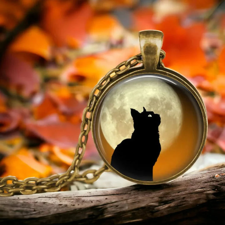 Collier Pendentif en Verre Animal Esprit de la Forêt