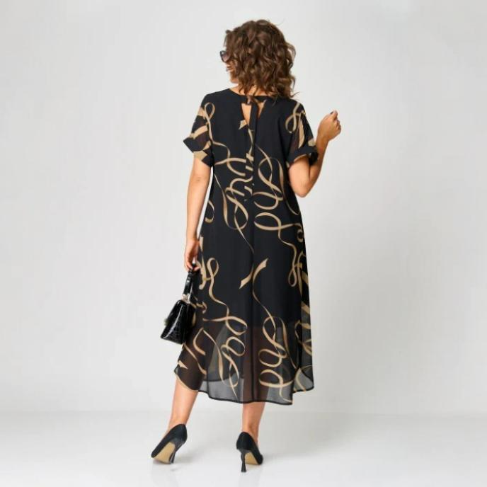 Clara | Gold Swirl Caftan Dress