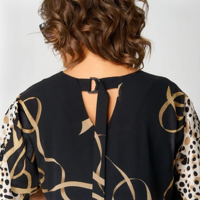 Clara | Gold Swirl Caftan Dress