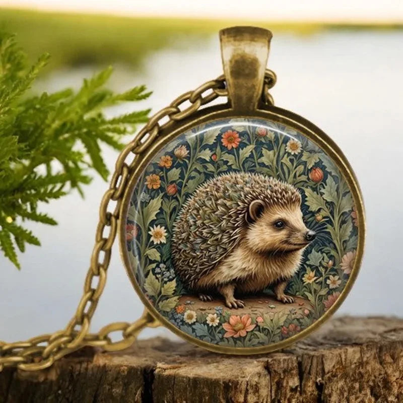 Collier Pendentif en Verre Animal Esprit de la Forêt