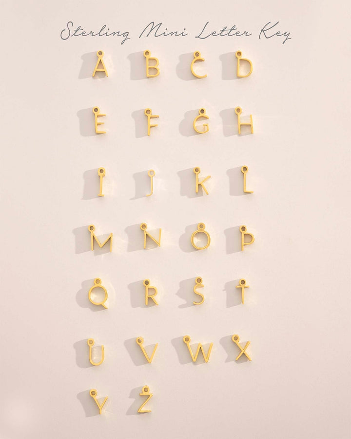 Collier Personnalisé en Argent avec Pierre de Naissance en Lettre