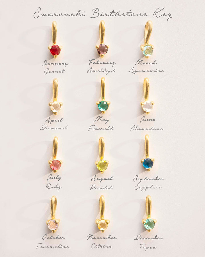 Pendentif en Pierre de Naissance en Or Personnalisé