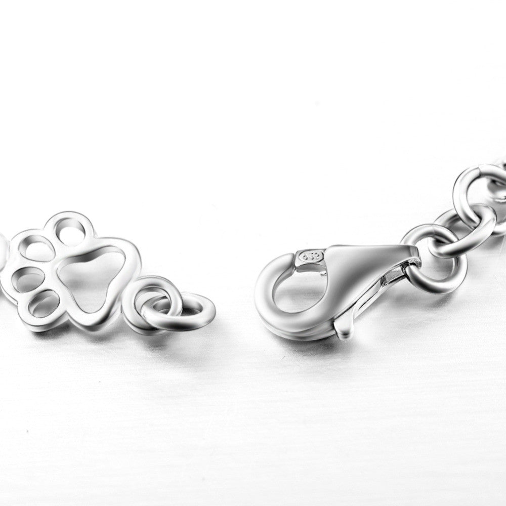Bracelet Charms Pattes de Chien et Os en Argent Pur Édition Limitée