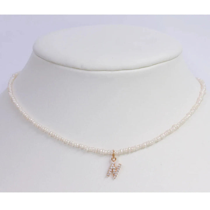 Collier Choker Initiale en Perle de Cristal Shelly®