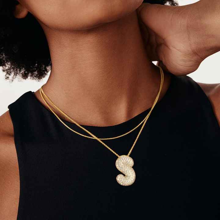 Collier Initiales Hailey Bubble