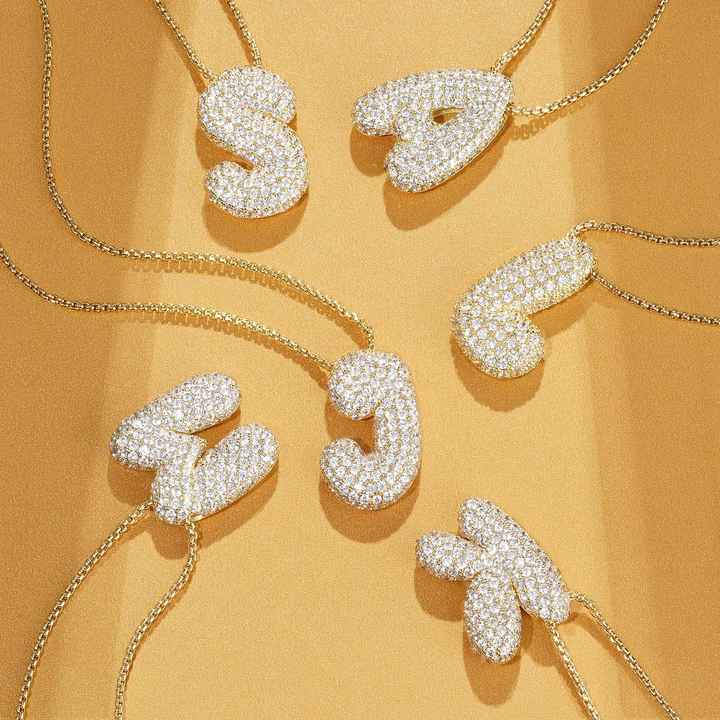 Collier Initiales Hailey Bubble