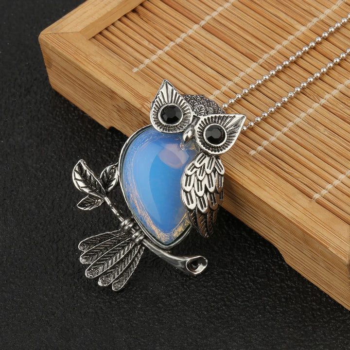 Pendentif en Cristal de Hibou Sagesse