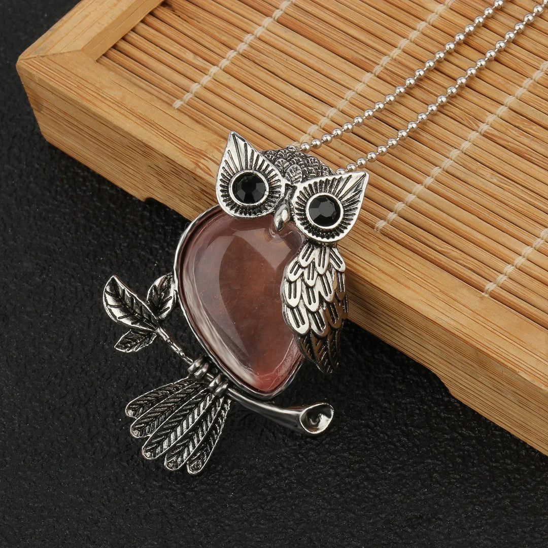 Pendentif en Cristal de Hibou Sagesse