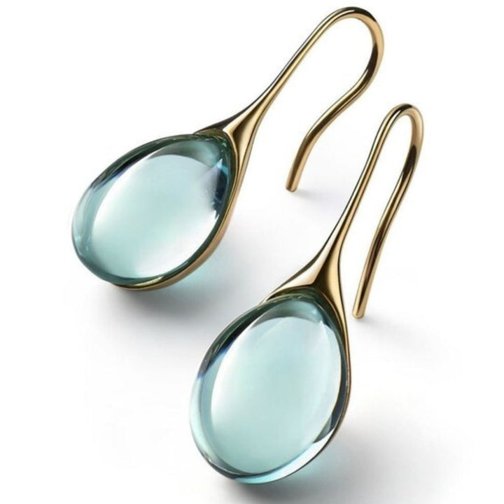 Boucles d'oreilles en cristal en or et en argent