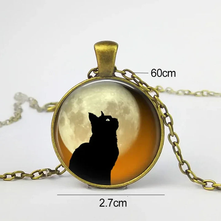 Collier Pendentif en Verre Animal Esprit de la Forêt