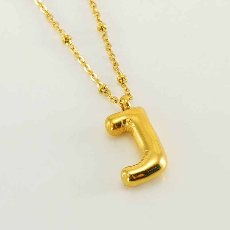 Collier Initial en Lettre Bulle
