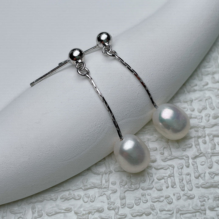 Boucles d'oreilles en perles d'eau douce françaises