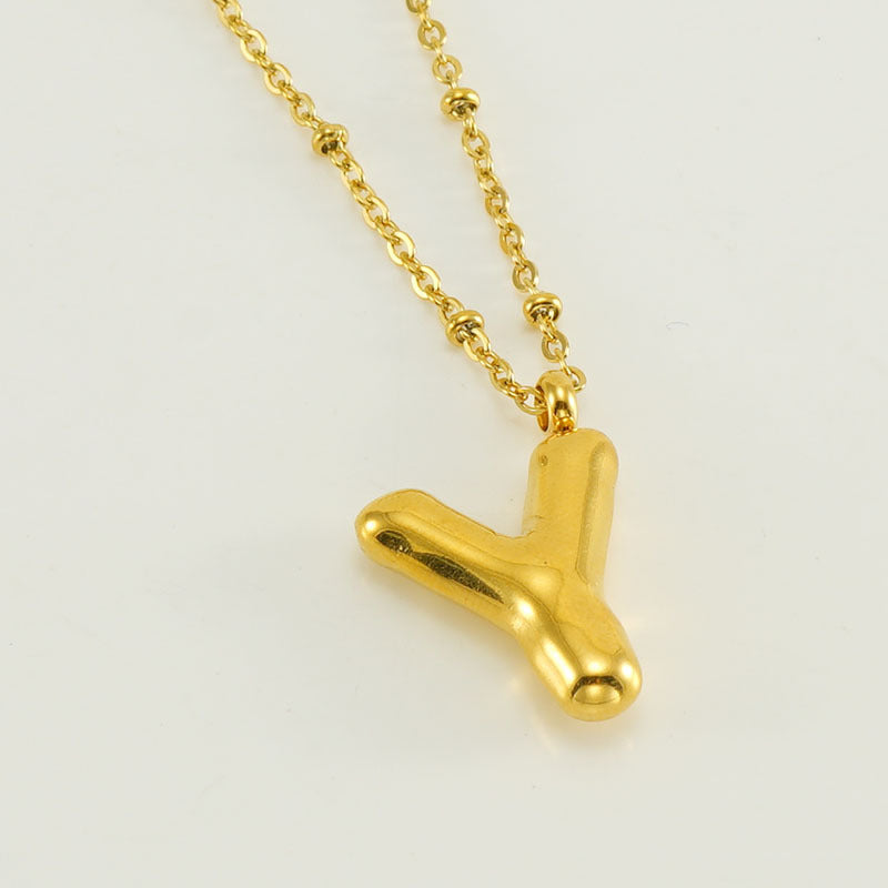 Collier Initial en Lettre Bulle