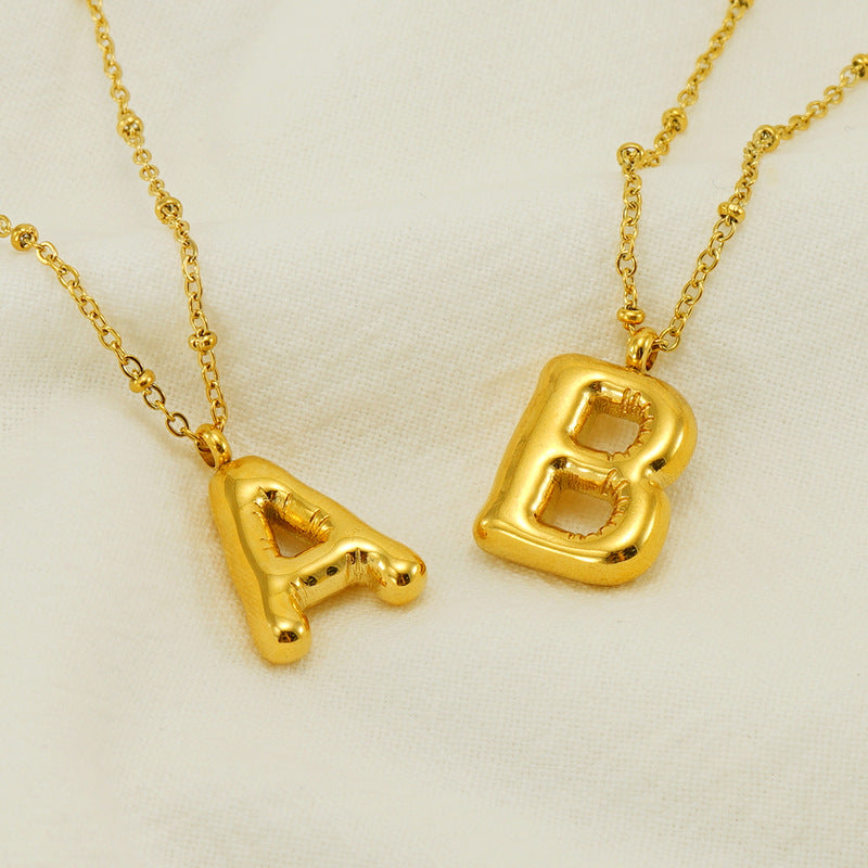 Collier Initial en Lettre Bulle