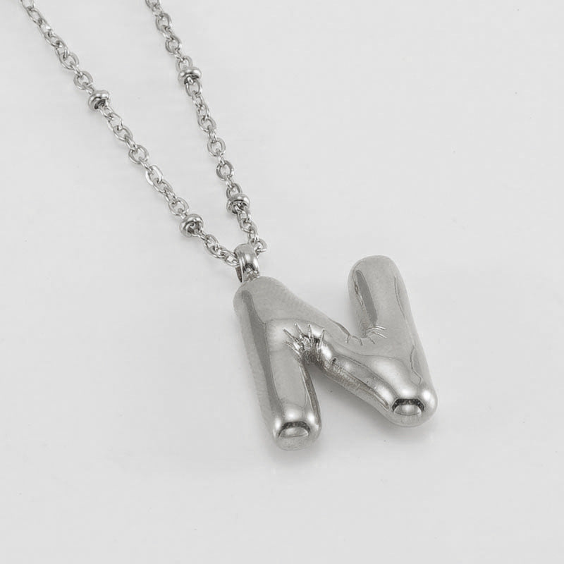 Collier Initial en Lettre Bulle