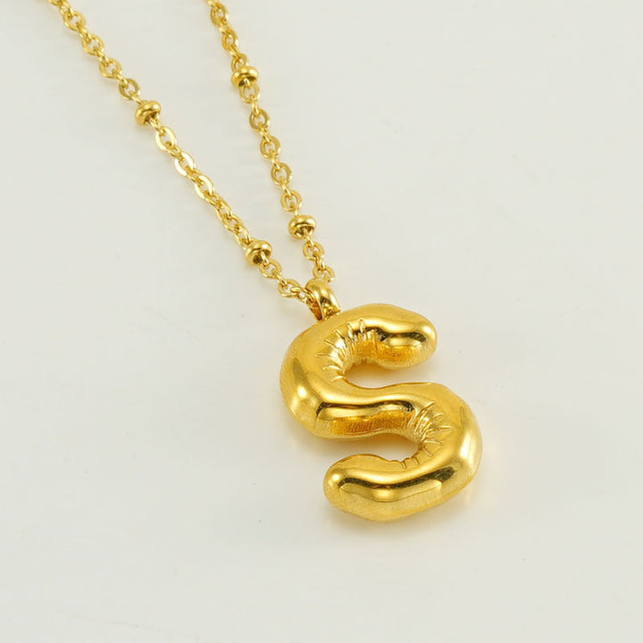 Collier Initial en Lettre Bulle