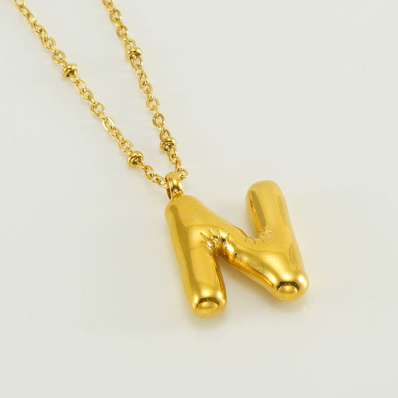 Collier Initial en Lettre Bulle