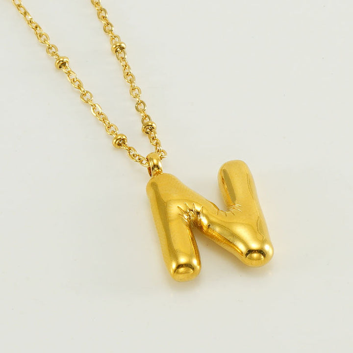 Collier Initial en Lettre Bulle