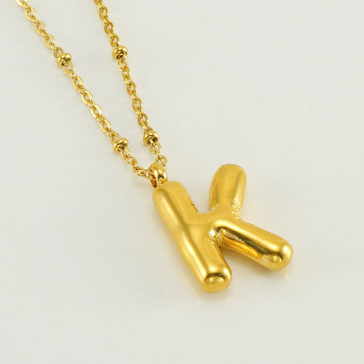 Collier Initial en Lettre Bulle