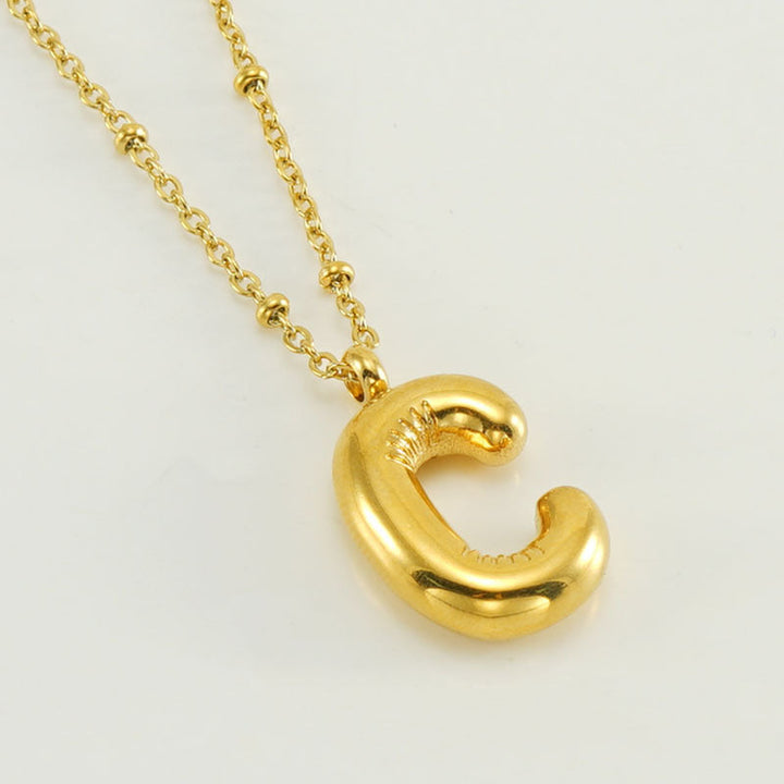 Collier Initial en Lettre Bulle