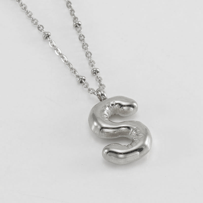 Collier Initial en Lettre Bulle