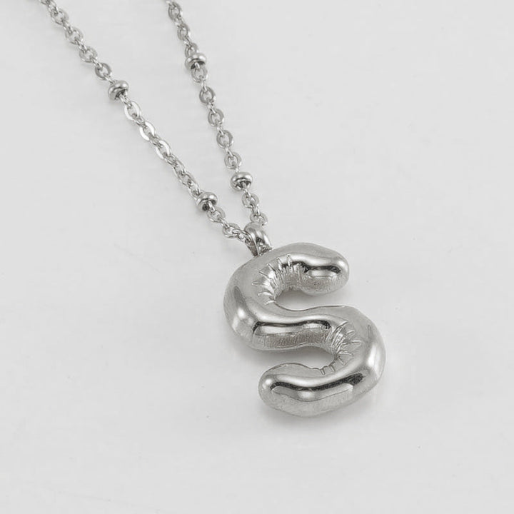 Collier Initial en Lettre Bulle