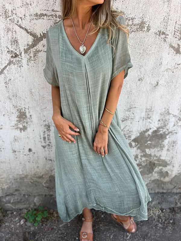 Kalina | Midi Dress with V-Neck