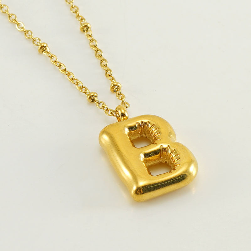 Collier Initial en Lettre Bulle