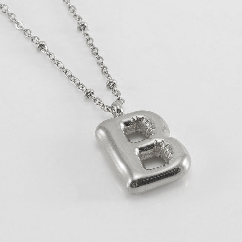 Collier Initial en Lettre Bulle