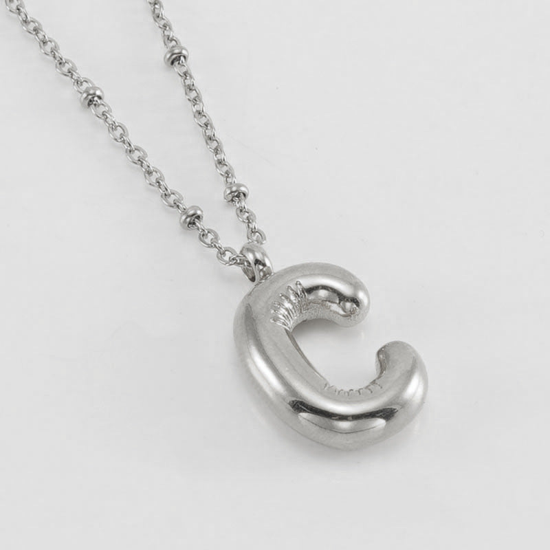 Collier Initial en Lettre Bulle