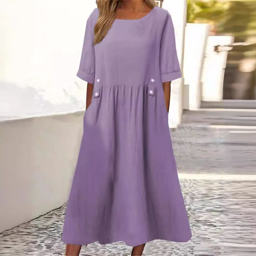 Alyssa | Cotton and Linen Dress