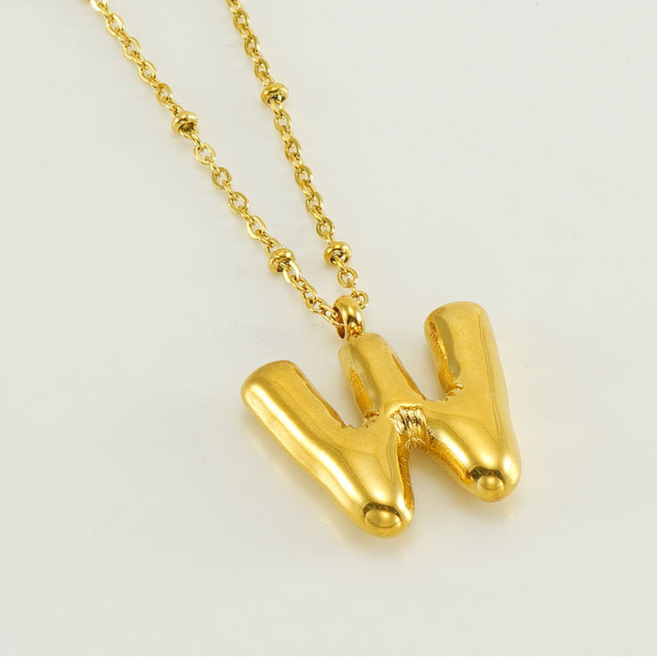 Collier Initial en Lettre Bulle