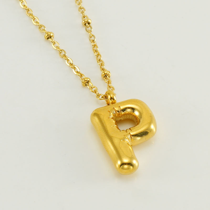 Collier Initial en Lettre Bulle