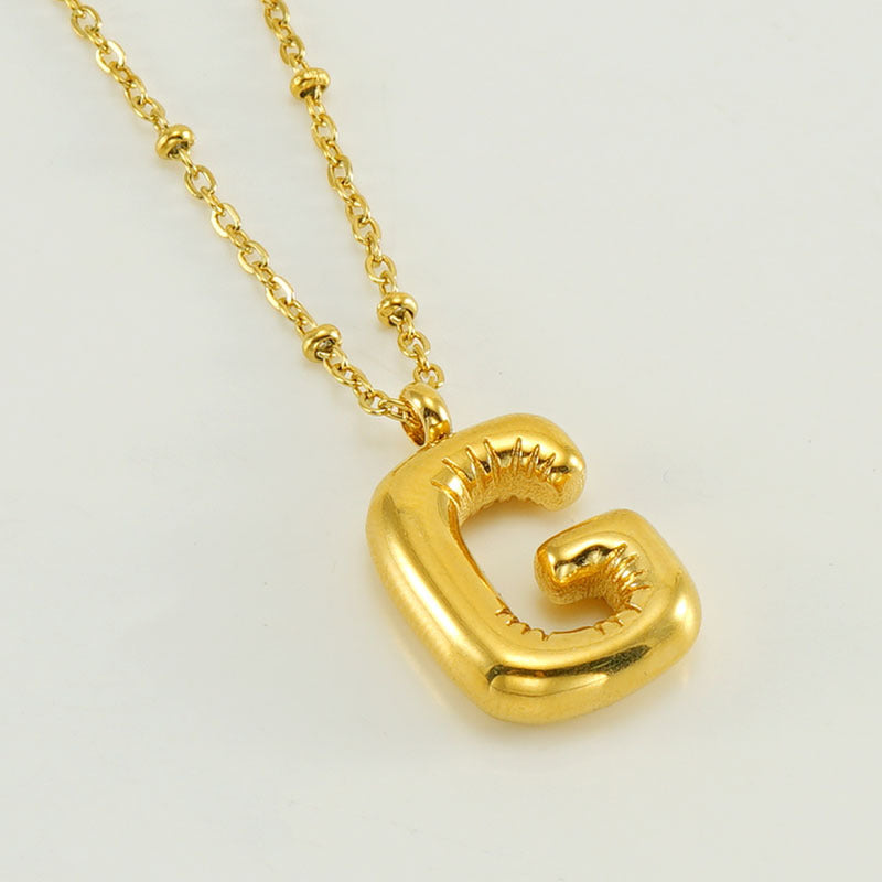 Collier Initial en Lettre Bulle
