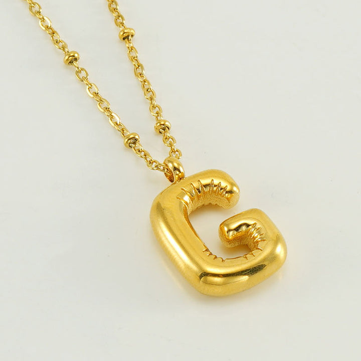 Collier Initial en Lettre Bulle