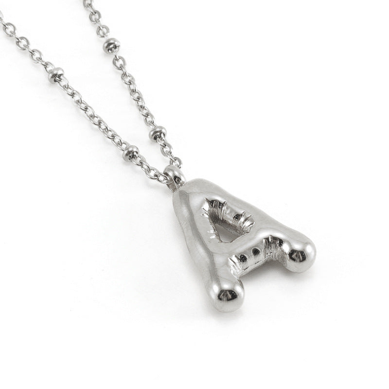 Collier Initial en Lettre Bulle