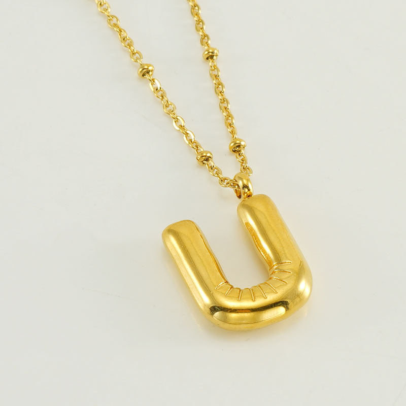 Collier Initial en Lettre Bulle