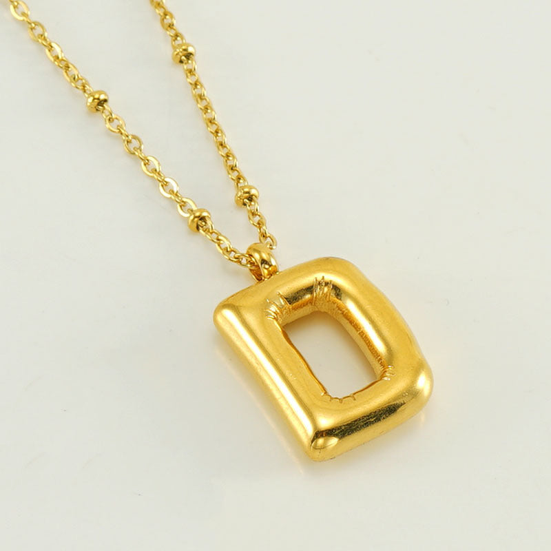 Collier Initial en Lettre Bulle