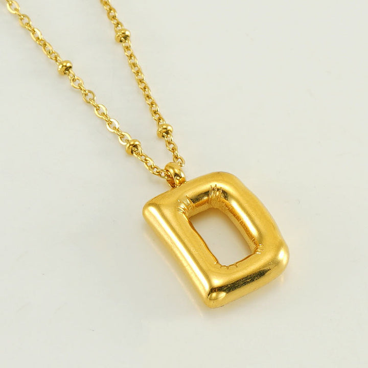 Collier Initial en Lettre Bulle