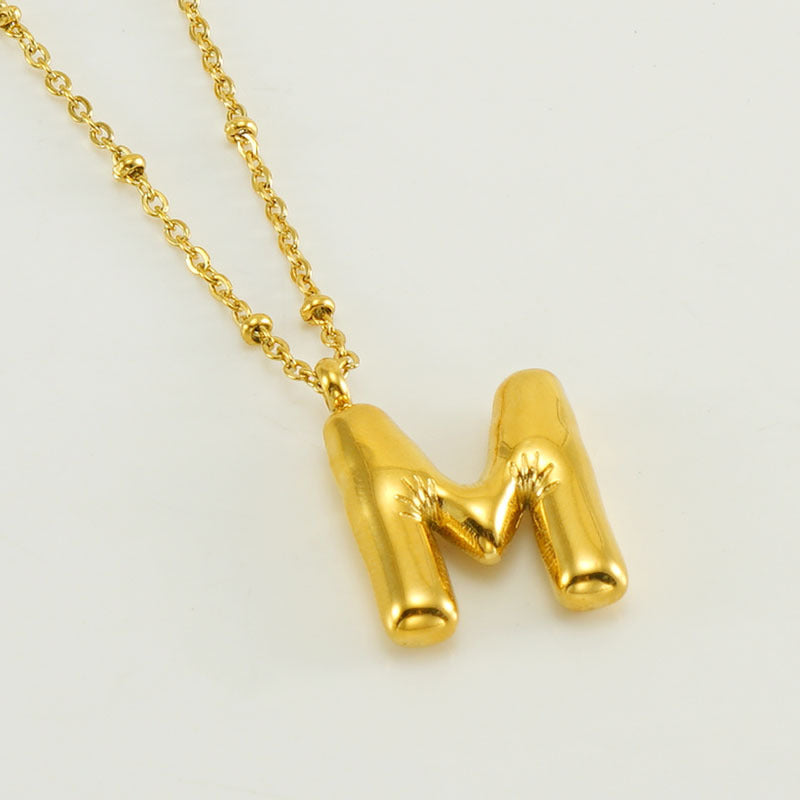 Collier Initial en Lettre Bulle