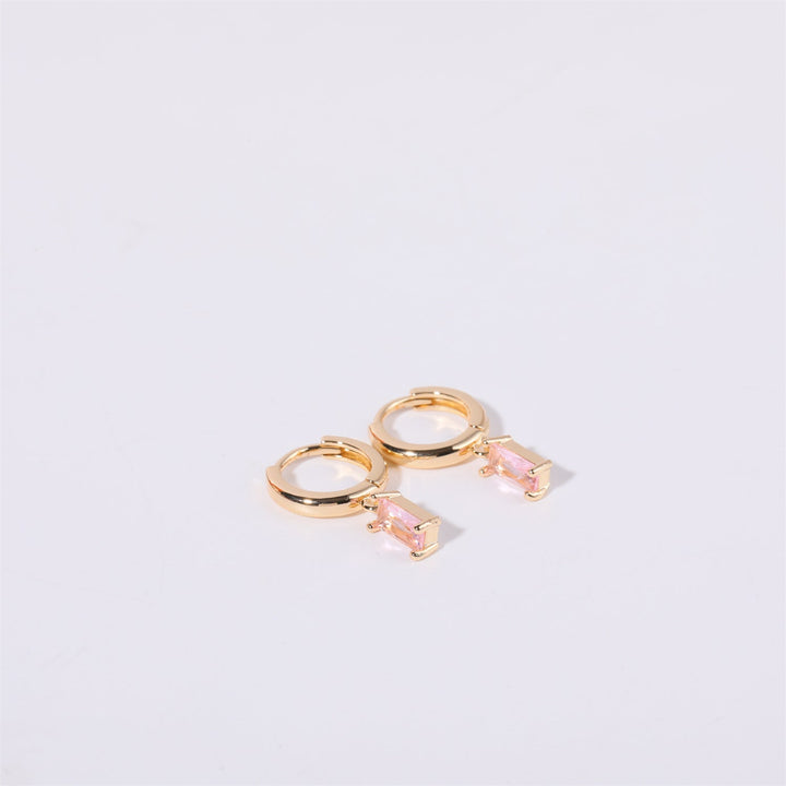 Boucles d'oreilles Huggies en pierre de naissance Bella